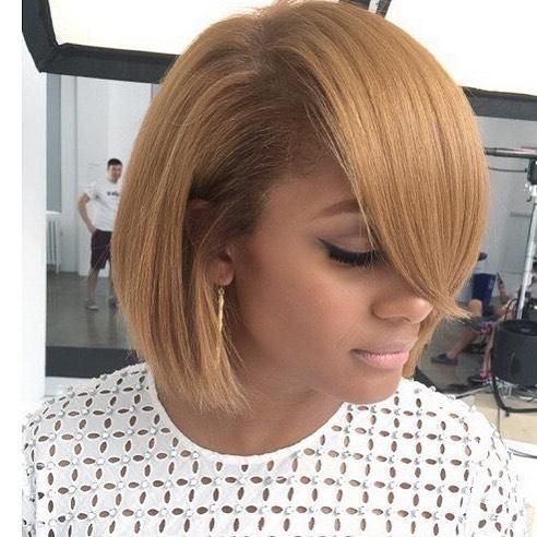Short hair colors for brown skin