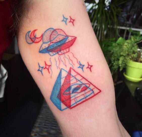 3D alien tattoos