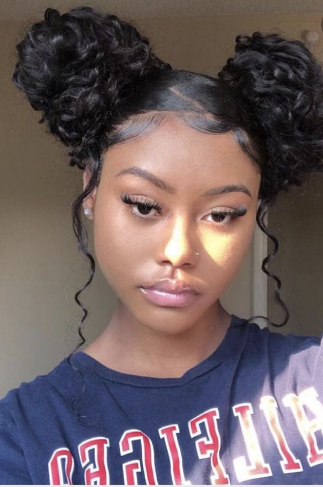 two bun hairstyles black hair