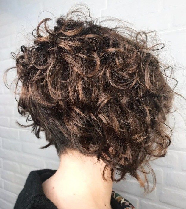 Curly Stacked Bob