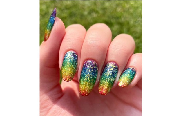 Colorful Ombre nails