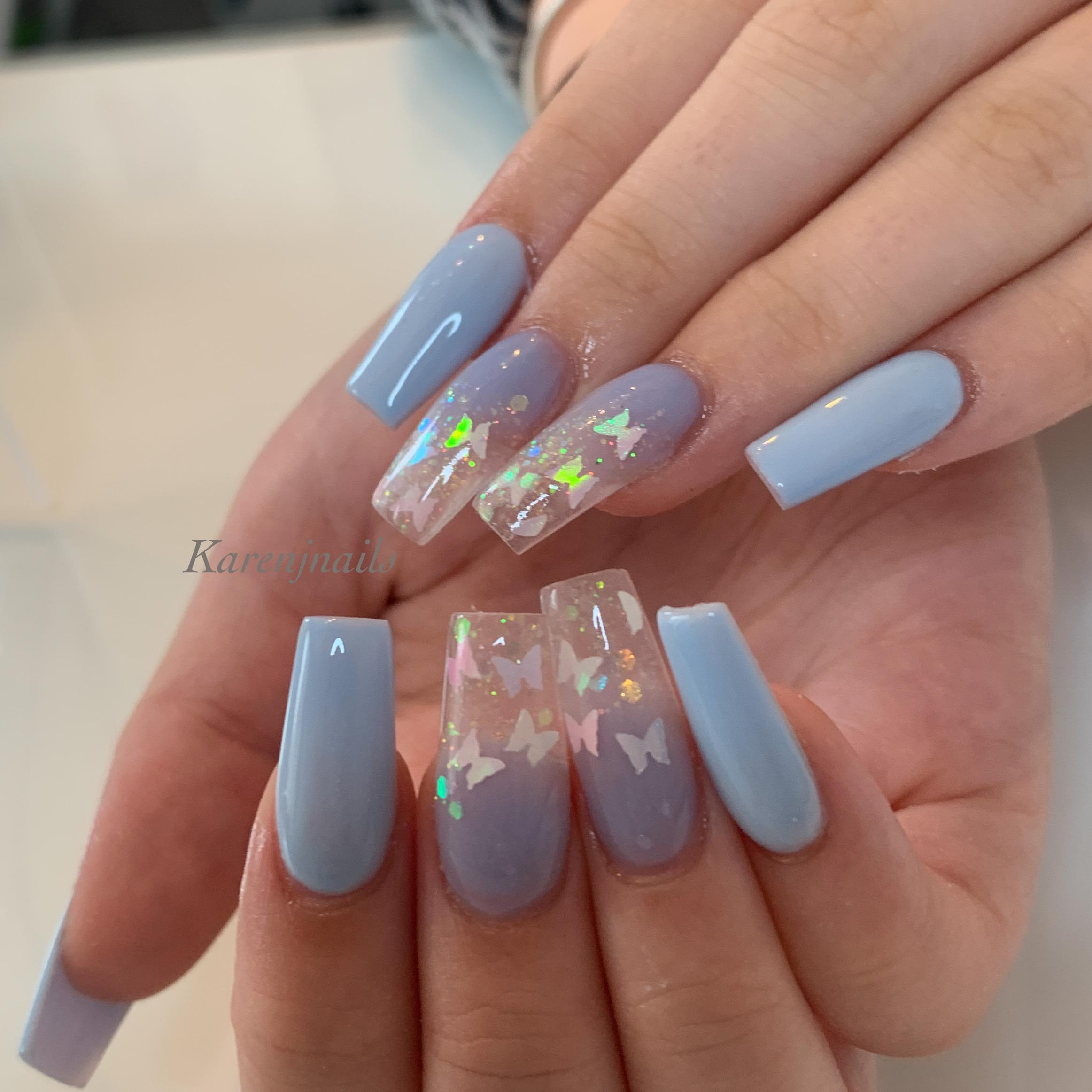 baby blue nail designs