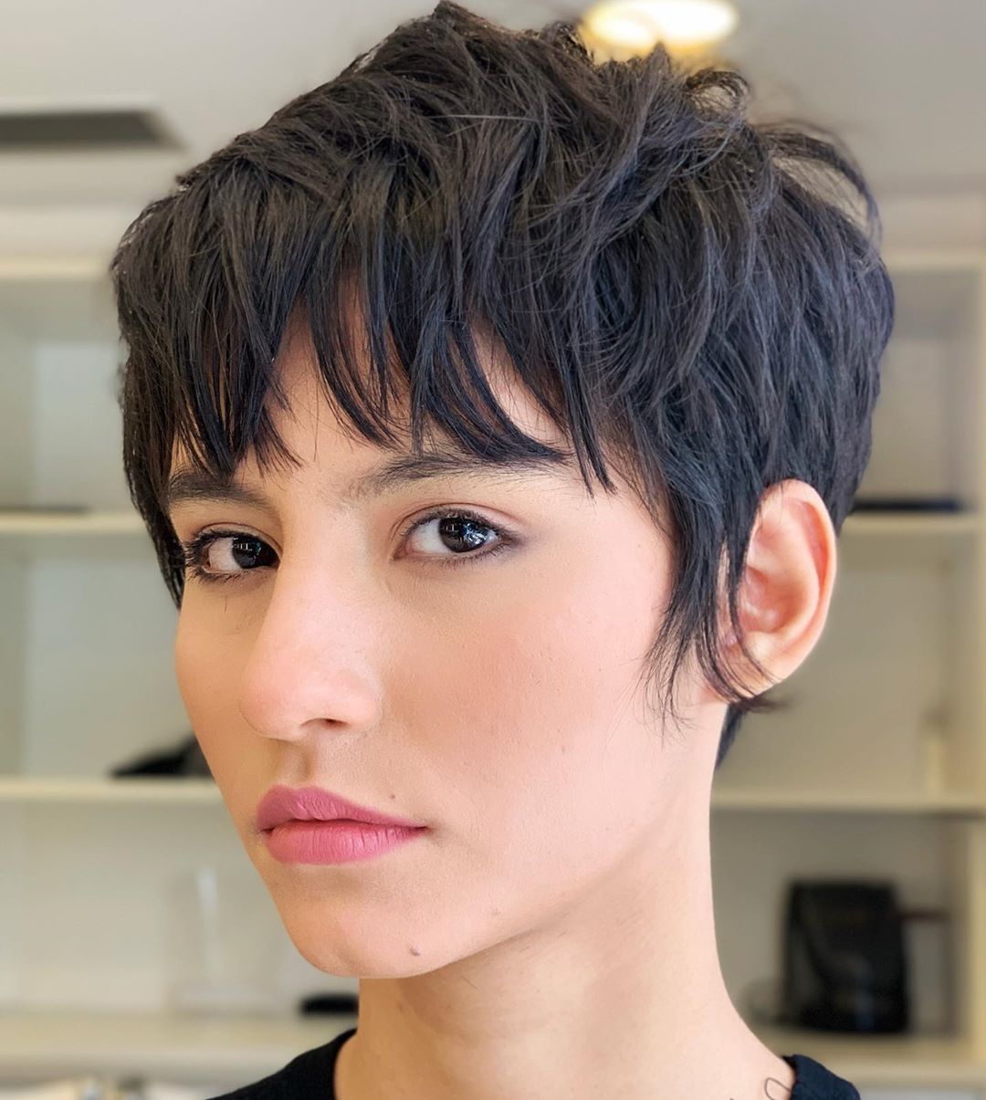 Pixie with Long Bangs: Low maintenance short haircuts