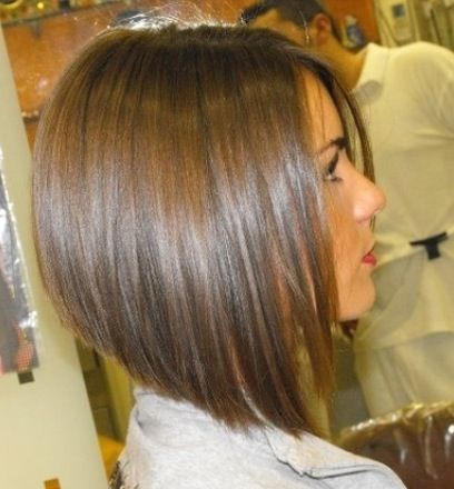 Short Angled Bob for Straight Hair