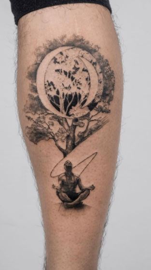 geometric tree tattoos