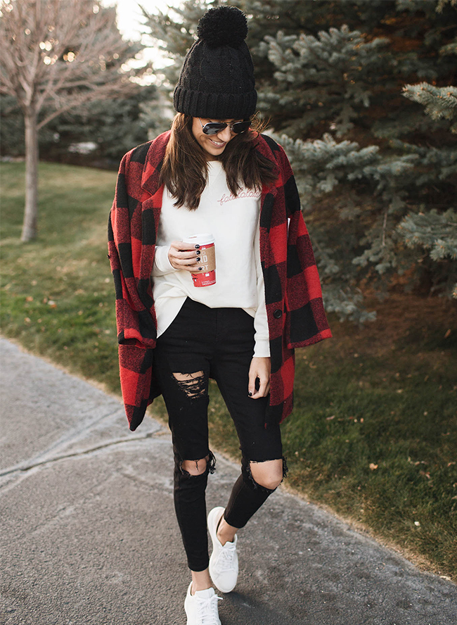 black and red outfit ideas