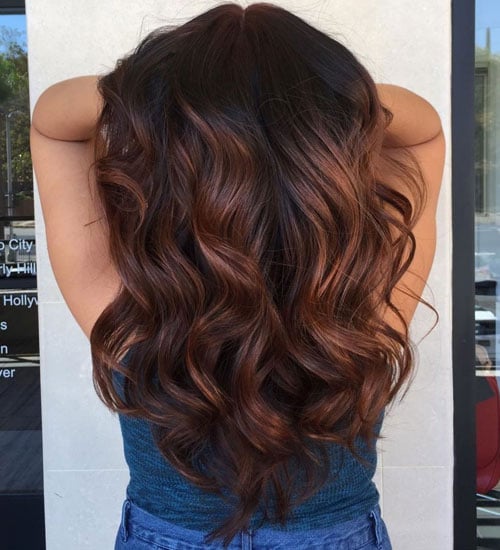 Auburn Asian Hair Highlights