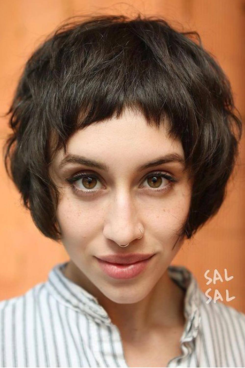 short haircuts with bangs
