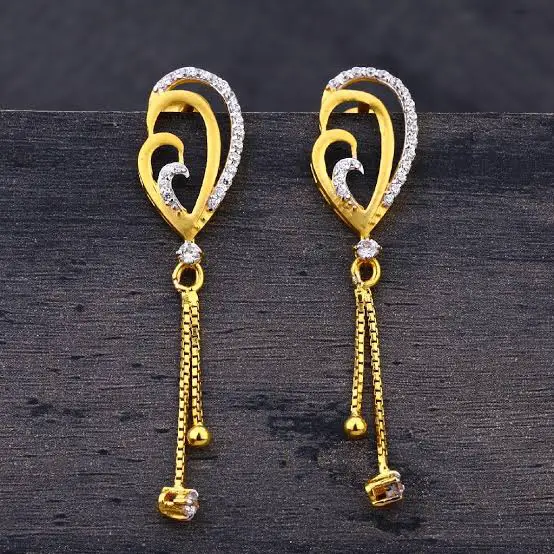 5 Beautiful Gold Earrings Designs For Daily Use!-calidas.vn