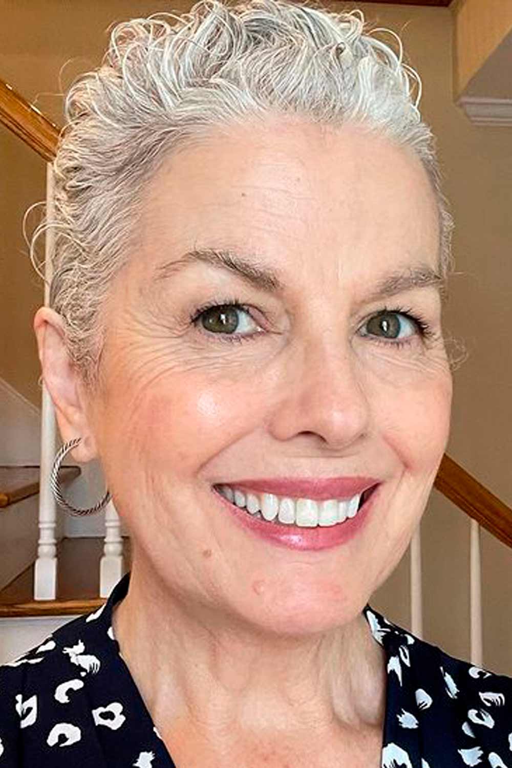 short haircuts for women over 50 with curly hair