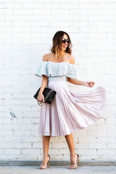 pleated skirt outfits