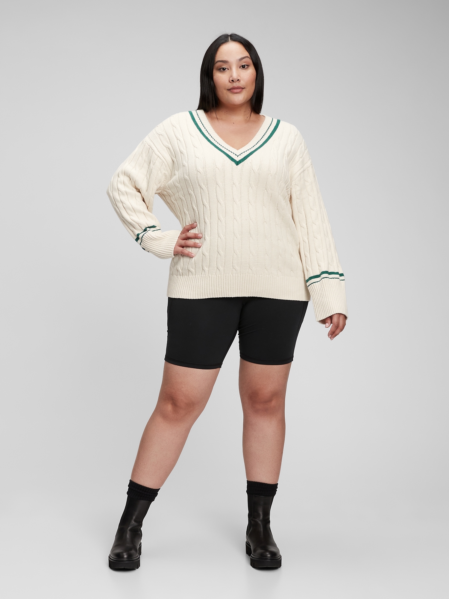 What to wear in winter if I'm fat: V neck sweaters for plus size women