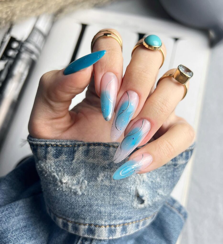 baby blue nails 