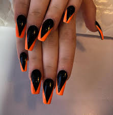 black and neon nail designs