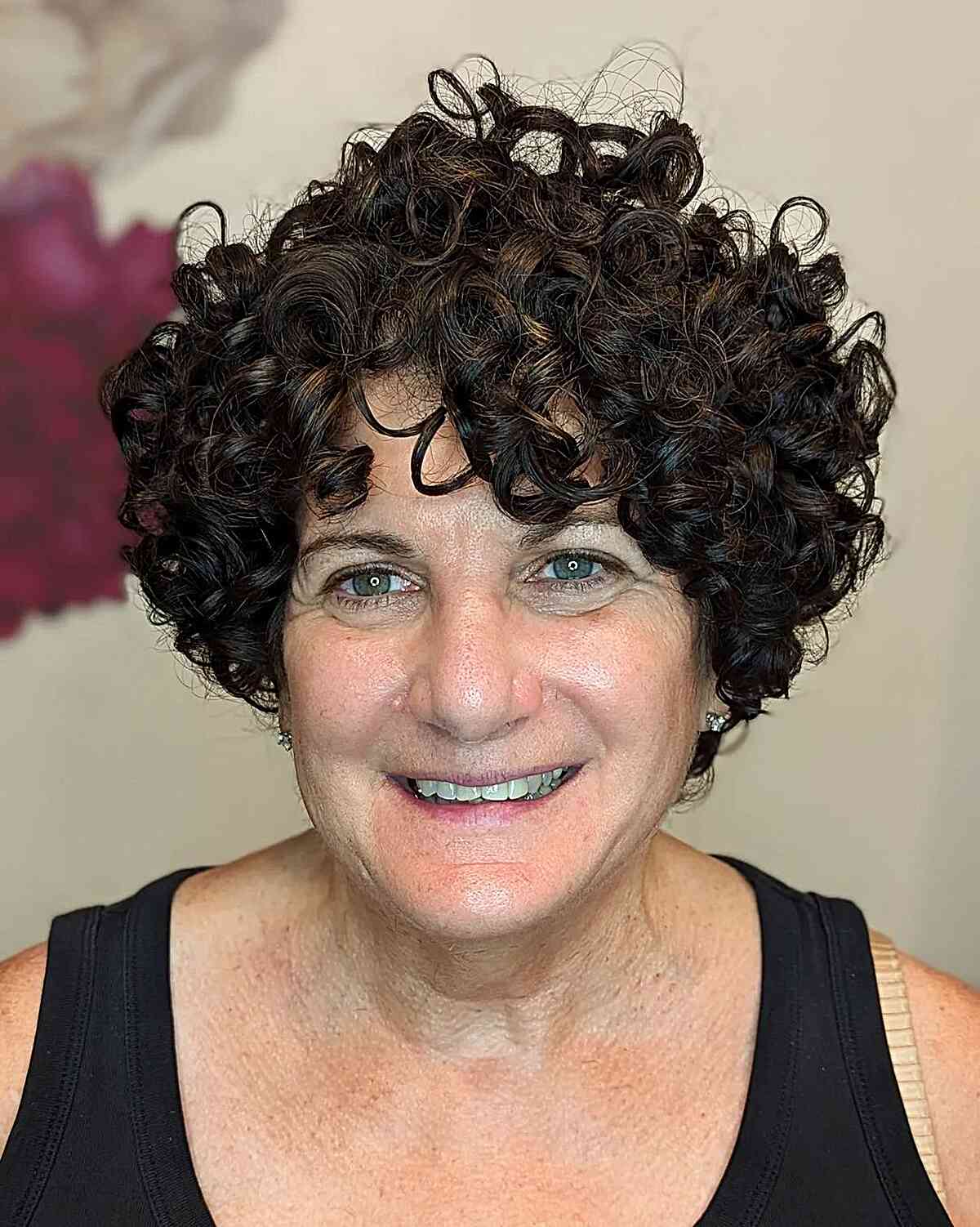 short haircuts for women over 50 with curly hair